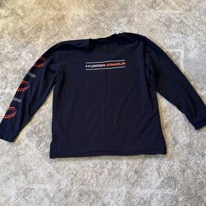 Under Armour Dark Blue Long Sleeve with Red Accents